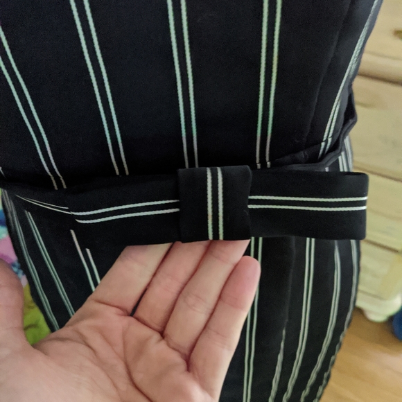 EXPRESS Pinstripe Belted Dress - Picture 6 of 6